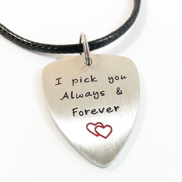 Bird Swan Stainless Steel Guitar Pick Necklace Pendant Keychain